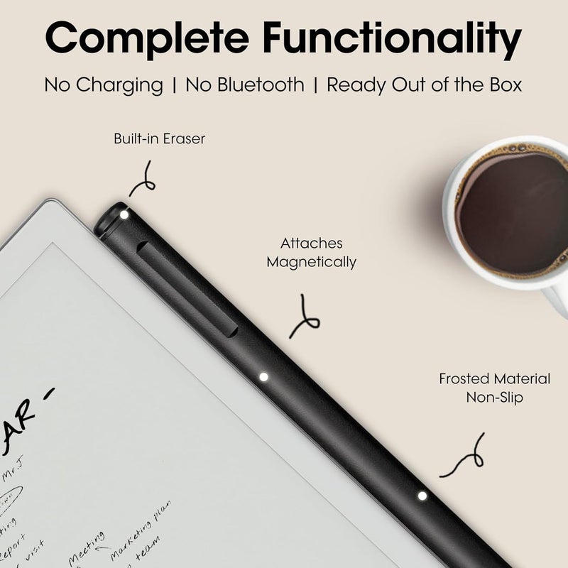 abasuto Magnetic 2 Pen with Eraser, EMR Digital Stylus for Remarkable Replacement, Alternative Marker Plus - Image 2